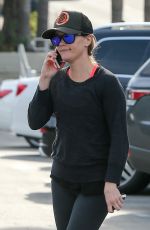 REESE WITHERSPOON in Leggings Arrives at Country Mart in Brentwood