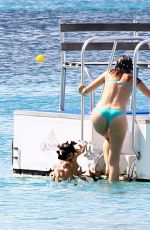 RHEA DURHAM in Bikini and Mark Wahlberg at a Beach in Barbados