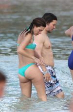 RHEA DURHAM in Bikini and Mark Wahlberg at a Beach in Barbados