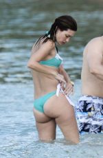 RHEA DURHAM in Bikini and Mark Wahlberg at a Beach in Barbados