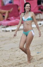 RHEA DURHAM in Bikini and Mark Wahlberg at a Beach in Barbados