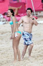 RHEA DURHAM in Bikini on the Beach in Barbados