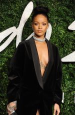 RIHANNA at British Fashion Awards 2014 in London