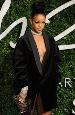RIHANNA at British Fashion Awards 2014 in London