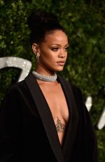 RIHANNA at British Fashion Awards 2014 in London