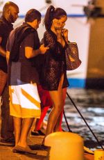RIHANNA in Gold Bikini Out in St. Barts