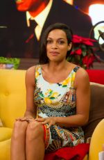 ROSARIO DAWSON on the Set of Despierta America in Miami