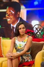 ROSARIO DAWSON on the Set of Despierta America in Miami