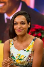 ROSARIO DAWSON on the Set of Despierta America in Miami