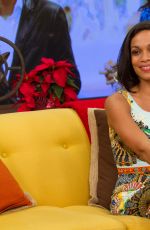 ROSARIO DAWSON on the Set of Despierta America in Miami