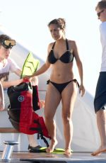 SALMA HAYEK in Bikini at a Yacht in St. Barts