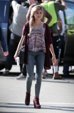 SARAH HYLAND on the Set of Modern Family in Los Angeles 0412