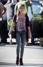 SARAH HYLAND on the Set of Modern Family in Los Angeles 0412