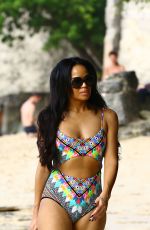 SARAH-JANE CRAWFORD in Bikini at a Beach in Barbados 2912
