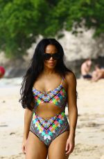 SARAH-JANE CRAWFORD in Bikini at a Beach in Barbados 2912