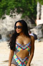 SARAH-JANE CRAWFORD in Bikini at a Beach in Barbados 2912