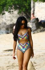 SARAH-JANE CRAWFORD in Bikini at a Beach in Barbados 2912