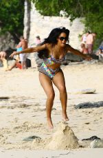 SARAH-JANE CRAWFORD in Bikini at a Beach in Barbados 2912