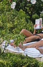 SOFIA VERGARA in Black Bikini at a Pool in Hawaii