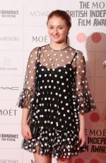 SOPHIE TURNER at British Independent Film Awards in London