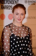 SOPHIE TURNER at British Independent Film Awards in London