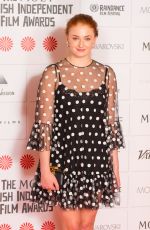 SOPHIE TURNER at British Independent Film Awards in London