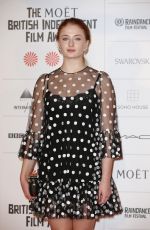 SOPHIE TURNER at British Independent Film Awards in London