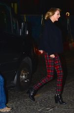 TAYLOR SWIFT Arrives at Her Birthday Party in New York