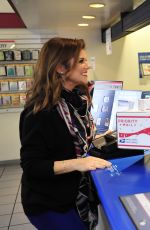 TIFFANI THIESSEN Arrives at a Post Office in Los Angeles