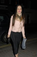 TINA BARRETT Arrives at Chiltern Firehouse