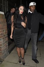 TULISA CONTOSTAVLOS Leaves Kazam Mobile Launch Party in Chelsea