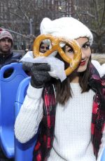 VICTORIA JUSTICE at American Eagle Outfitters #aeogetdownnyc Party Bus in New York