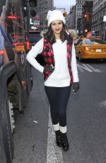 VICTORIA JUSTICE at American Eagle Outfitters #aeogetdownnyc Party Bus in New York