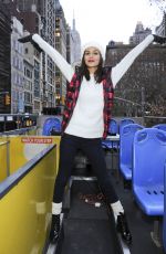 VICTORIA JUSTICE at American Eagle Outfitters #aeogetdownnyc Party Bus in New York