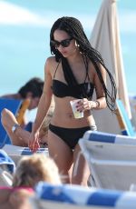 ZOE KRAVITZ in Bikinis at a Beach in Miami 