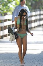 ZOE KRAVITZ in Bikinis at a Beach in Miami 