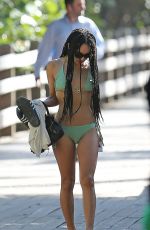 ZOE KRAVITZ in Bikinis at a Beach in Miami 