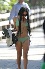 ZOE KRAVITZ in Bikinis at a Beach in Miami 