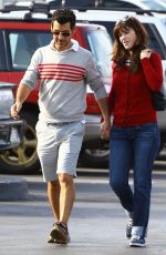 ZOOEY DESCHANEL and Jacob Pechenik Out and Abou in Studio City