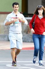 ZOOEY DESCHANEL and Jacob Pechenik Out and Abou in Studio City