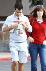 ZOOEY DESCHANEL and Jacob Pechenik Out and Abou in Studio City