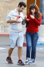 ZOOEY DESCHANEL and Jacob Pechenik Out and Abou in Studio City