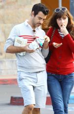 ZOOEY DESCHANEL and Jacob Pechenik Out and Abou in Studio City