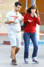 ZOOEY DESCHANEL and Jacob Pechenik Out and Abou in Studio City