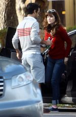 ZOOEY DESCHANEL and Jacob Pechenik Out and Abou in Studio City
