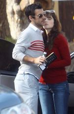 ZOOEY DESCHANEL and Jacob Pechenik Out and Abou in Studio City