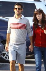 ZOOEY DESCHANEL and Jacob Pechenik Out and Abou in Studio City
