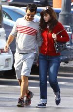 ZOOEY DESCHANEL and Jacob Pechenik Out and Abou in Studio City