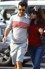 ZOOEY DESCHANEL and Jacob Pechenik Out and Abou in Studio City