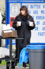 ZOOEY DESCHANEL on the Set of New Girl 1612